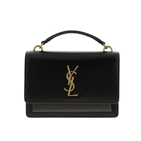 Saint Laurent Mini YSL Wallet On Chain in Smooth Leather